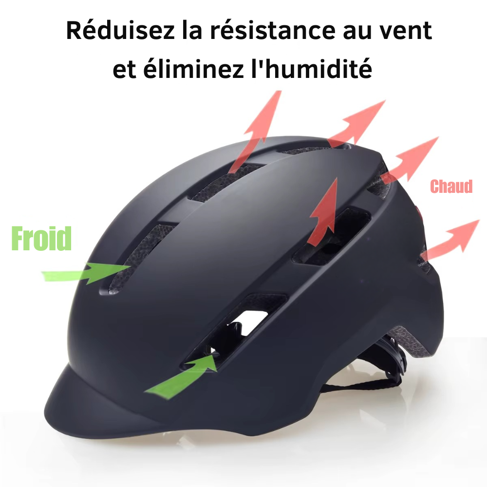Casque de vélo avec feu arrière - USB