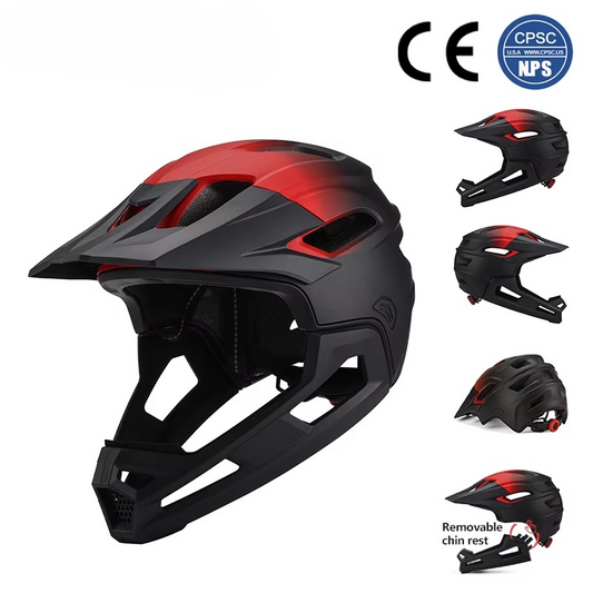 Casque de vélo intégral détachable