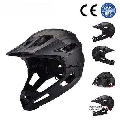 Casque de vélo intégral détachable