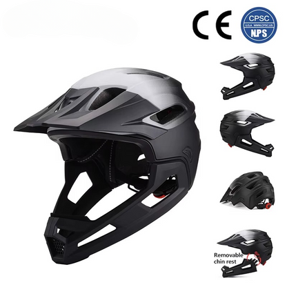 Casque de vélo intégral détachable