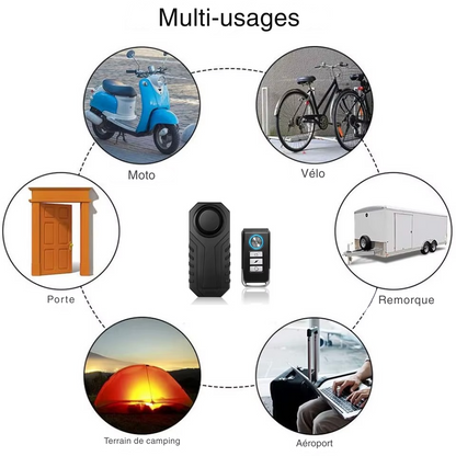 Alarme Antivol Vélo avec Télécommande – Sécurité Smart & Étanche IP55