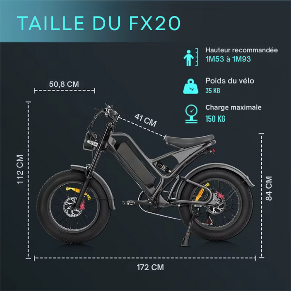 Vélo électrique 20"pouces – FX20 -