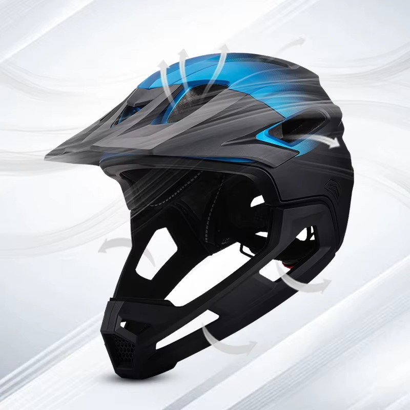 Casque de vélo intégral détachable