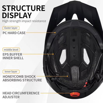 Casque de vélo intégral détachable